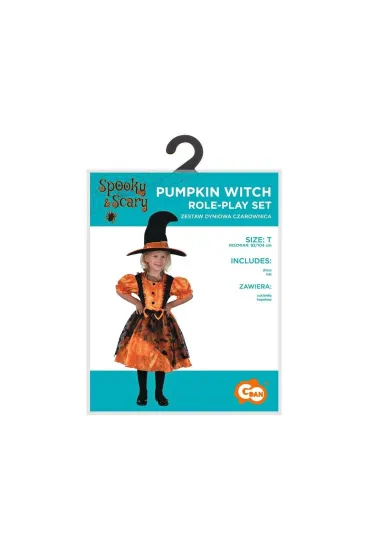 Zestaw dla dzieci Dyniowa Czarownica rozm. 92/104