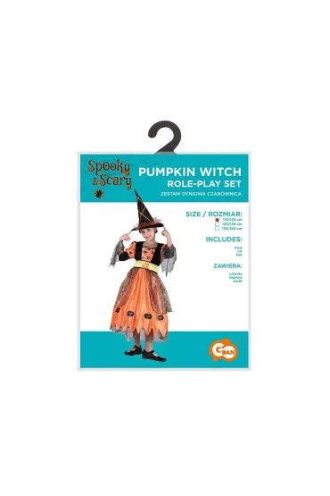 Zestaw dla dzieci Dyniowa Czarownica rozm. 110/120