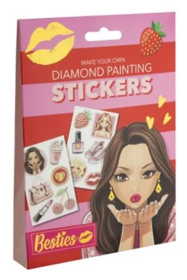 Besties diamentowe naklejki 12 sztuk