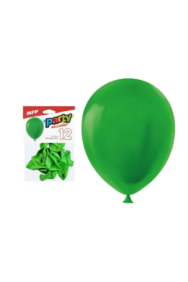 Balon dmuchany zielony 26cm 12 szt
