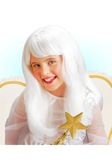 Peruka długa biała