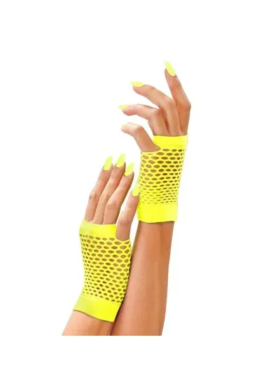 Rękawiczki bez palców neonowe żółte