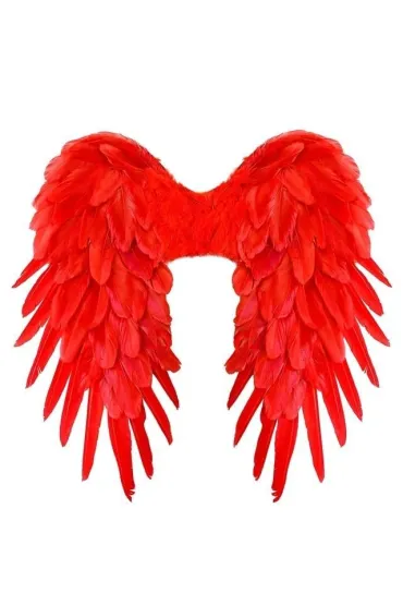 Czerwone skrzydła naturalne pióra