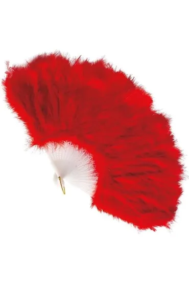 Czerwony elegancki wachlarz z piór