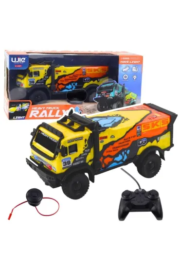 Ciężarówka R/C dźwięk źółto-pomarańczowa