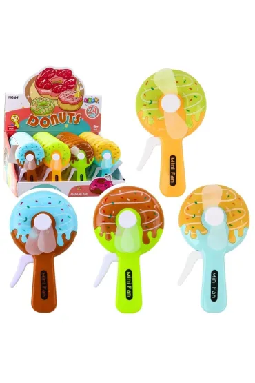 Wentylator ręczny mini wiatraczek pączek donut MIX