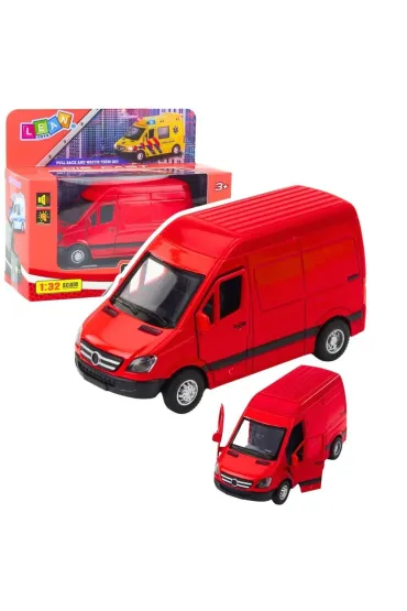 Samochód dostawczy metalowy dźwięki czerwony