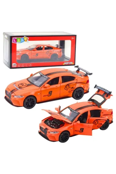 Jaguar metalowy światło i dźwięk pomarańczowy