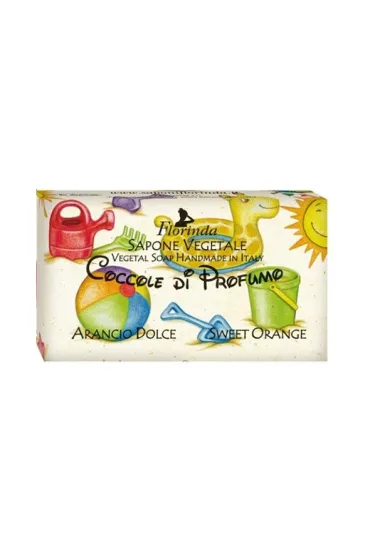 Naturalne mydło roślinne w kostce dla dzieci Słodka Pomarańcza