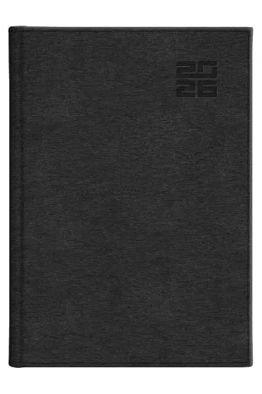 Kalendarz 2026 A5 dzienny Aluminium czarny