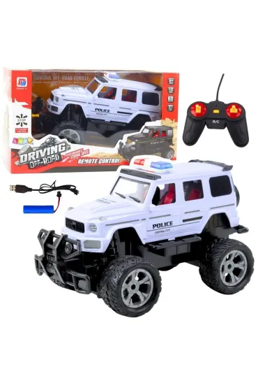 Radiowóz terenowy R/C 1:12 biały