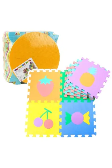 Puzzle miękkie mata edukacyjna Słodycze i owoce 16