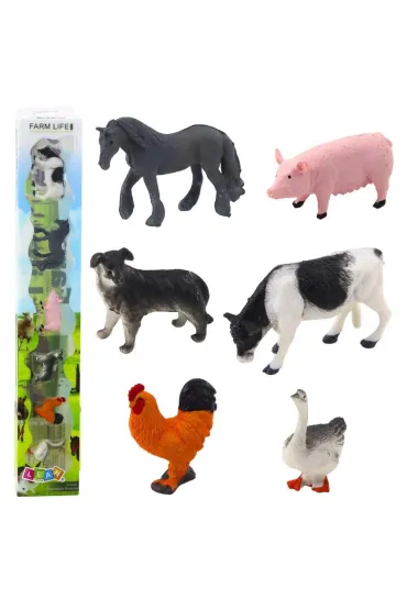 Mini figurki zwierząt wiejskich 6 szt