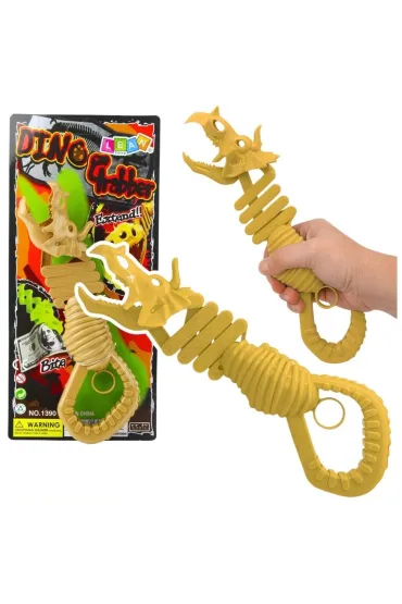 Gryzący szkielet dinozaura pistolet chwytak brąz