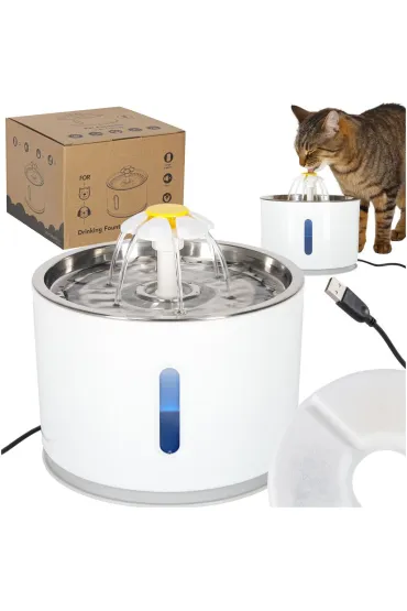 Poidełko fontanna dla psa kota zwierząt automatyczne poidło LED USB filtr czyszczący
