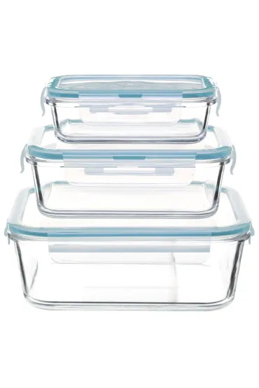Zestaw szklanych pojemników na żywność