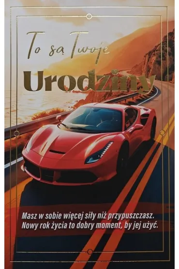 Karnet urodziny z wymiennymi cyframi JCX-238