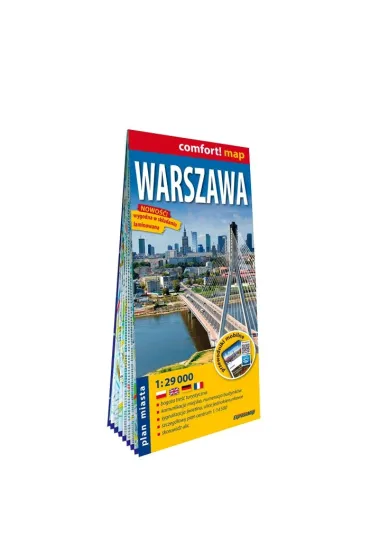 Warszawa laminowany plan miasta 1:29 000