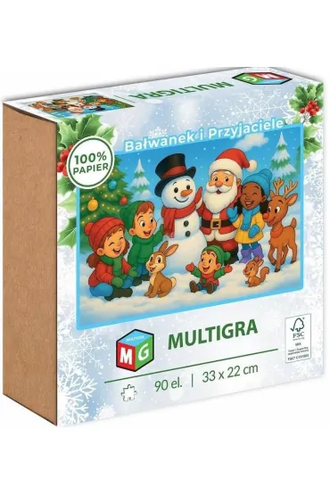Puzzle 90 el. Bałwanek i Przyjaciele