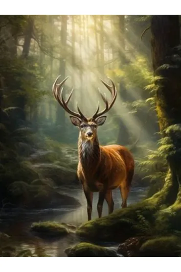 Diamentowa mozaika Zwierzęta Jeleń