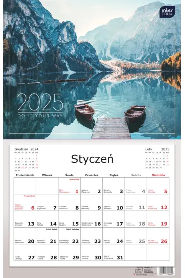 Kalendarz 2026 jednodzielny 32x50cm Widoki