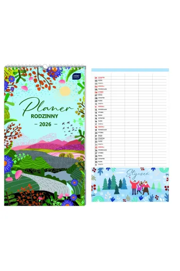 Kalendarz 2026 planer rodzinny 25x43 Razem