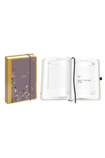 Kalendarz 2026 książkowy A5/384K Metallic Satin