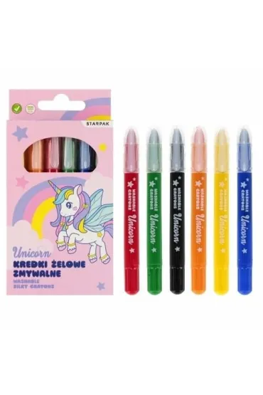 Kredki zmywalne 6 kolorów Unicorn