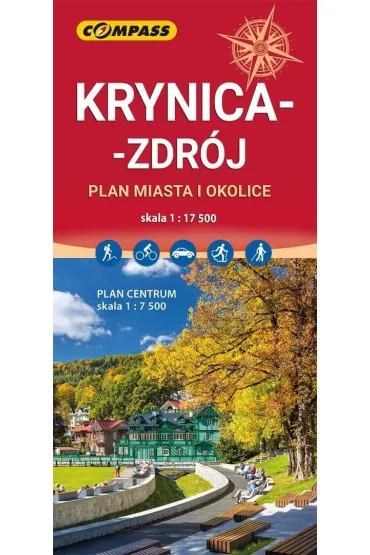 Plan miasta - Krynica-Zdrój 1:17 500