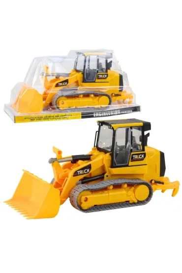 Spychacz gąsienicowy ruchoma łyżka żółty