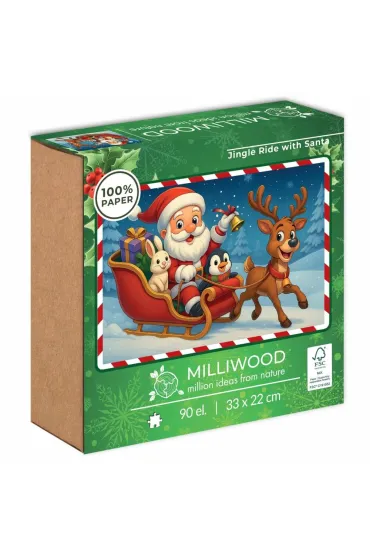 Puzzle 90 el. Milliwood Podróż z Mikołajem