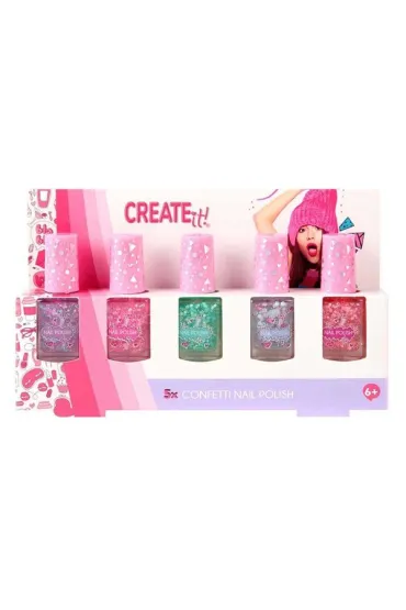 Create It! lakier do paznokci confetti 5-pak