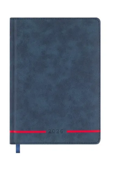 Kalendarz książkowy 2026 A5 niebieski EASY