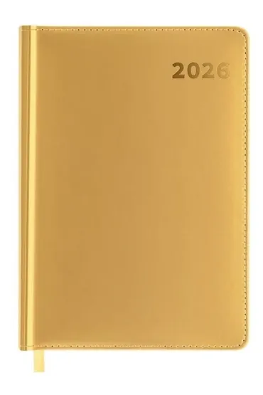 Kalendarz książkowy 2026 A5 złoty EASY