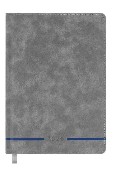 Kalendarz książkowy 2026 A5 szary EASY