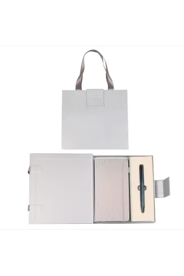 Długopis + notes Tytan premium granat