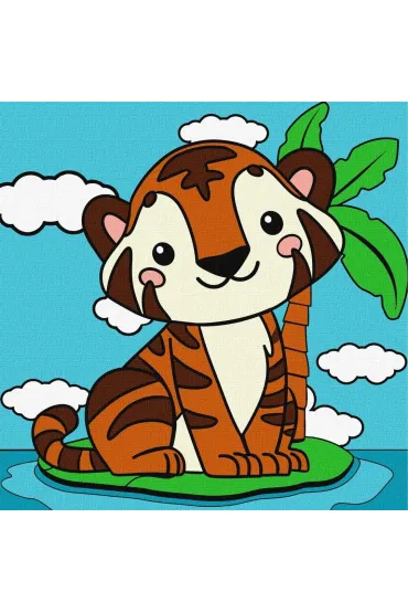 Malowanie po numerach - Urocze tygrysiątko