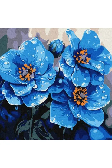 Malowanie po numerach - Fiołki co rano