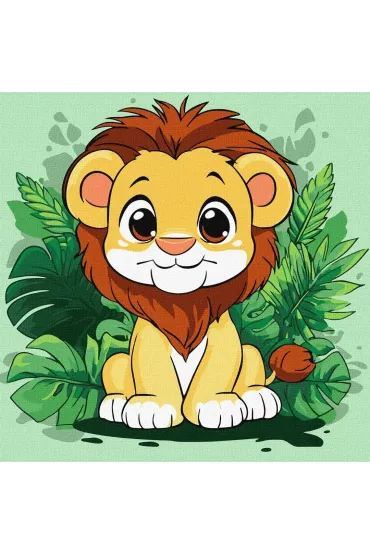 Malowanie po numerach - Wesołe lwiątko Kids