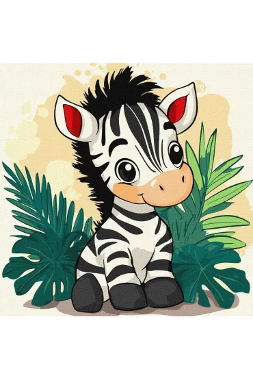 Malowanie po numerach - Wesoła zebra Kids