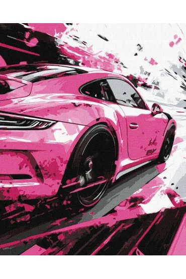 Malowanie po numerach - Różowy styl