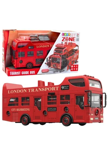 Autobus piętrowy do skręcania światło dźwięk