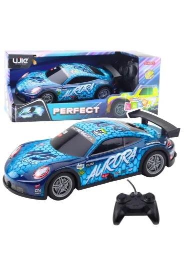 Samochód wyścigowy RC świecąca obudowa niebieski