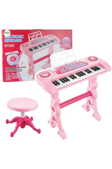 Pianinko z mikrofonem różowe