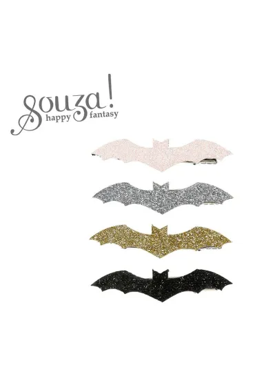 Spinki do włosów brokatowe nietoperze