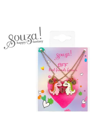 Naszyjniki przyjaźni dla dziewczynki BFF Dino