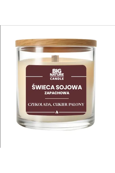 Świeca sojowa o zapachu Czekolada i Cukier Palony