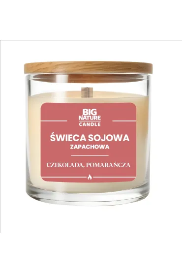 Świeca sojowa o zapachu Czekolada i Pomarańcza