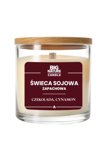 Świeca sojowa o zapachu CZEKOLADA-CYNAMON