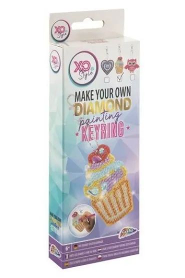 Zestaw kreatywny do stworzenia diamentowego breloczka Babeczka